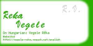reka vegele business card